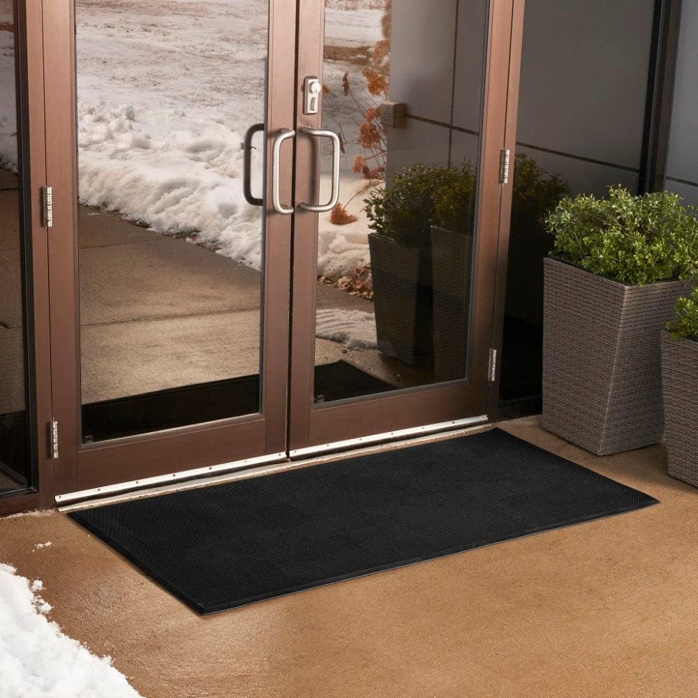 Plastics Black Shoe-Scraper Mat 36"x60"