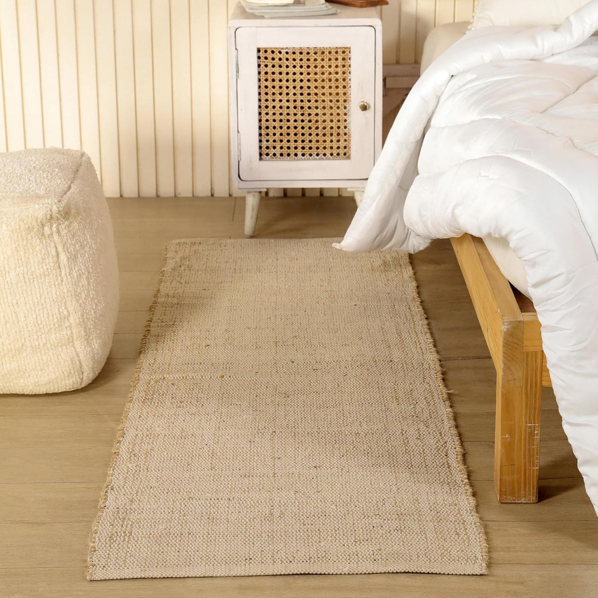 Natural Cotton Jute Runner 2'x6' Braided Farmhouse