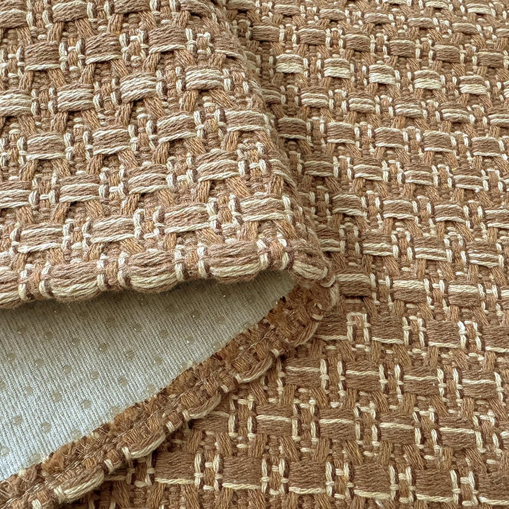Tan Brown Braided Faux Jute Runner 2x5 ft