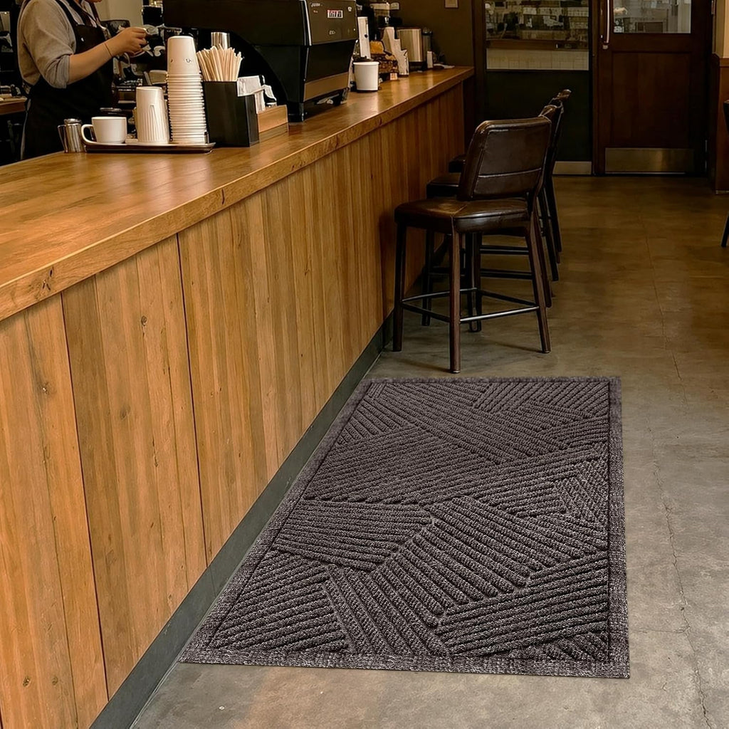 Brown Heavy Duty Door Mat 3x5 ft Non-Slip