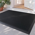 Black Heavy Duty Outdoor Doormat 24x36 Non Slip