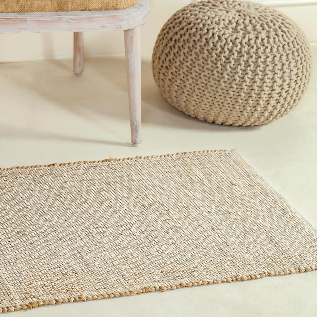 Natural Cotton Jute Runner 2'x6' Braided Farmhouse