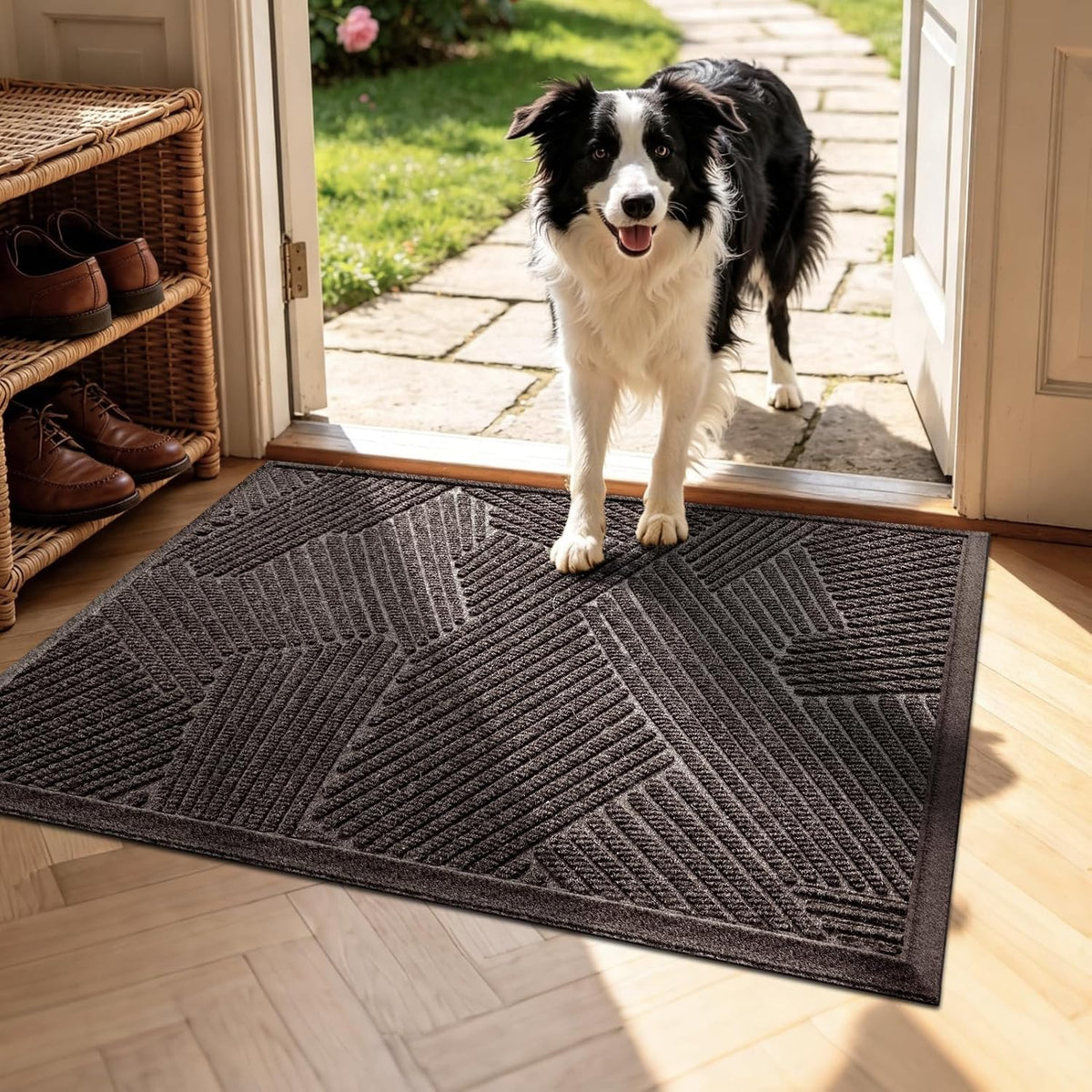Brown Heavy Duty Door Mat 3x5 ft Non-Slip