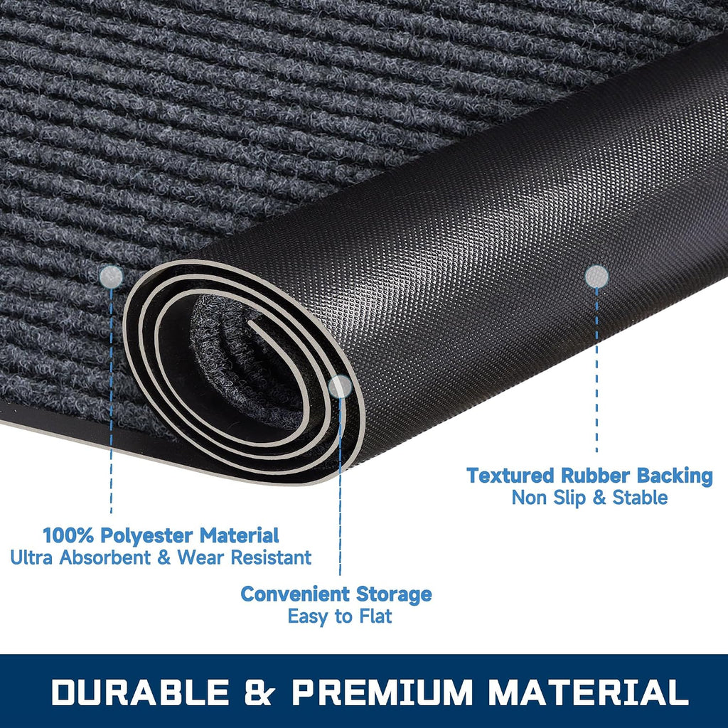 Heavy Duty Entrance Mat 4x2 Ft Non-Slip Waterproof