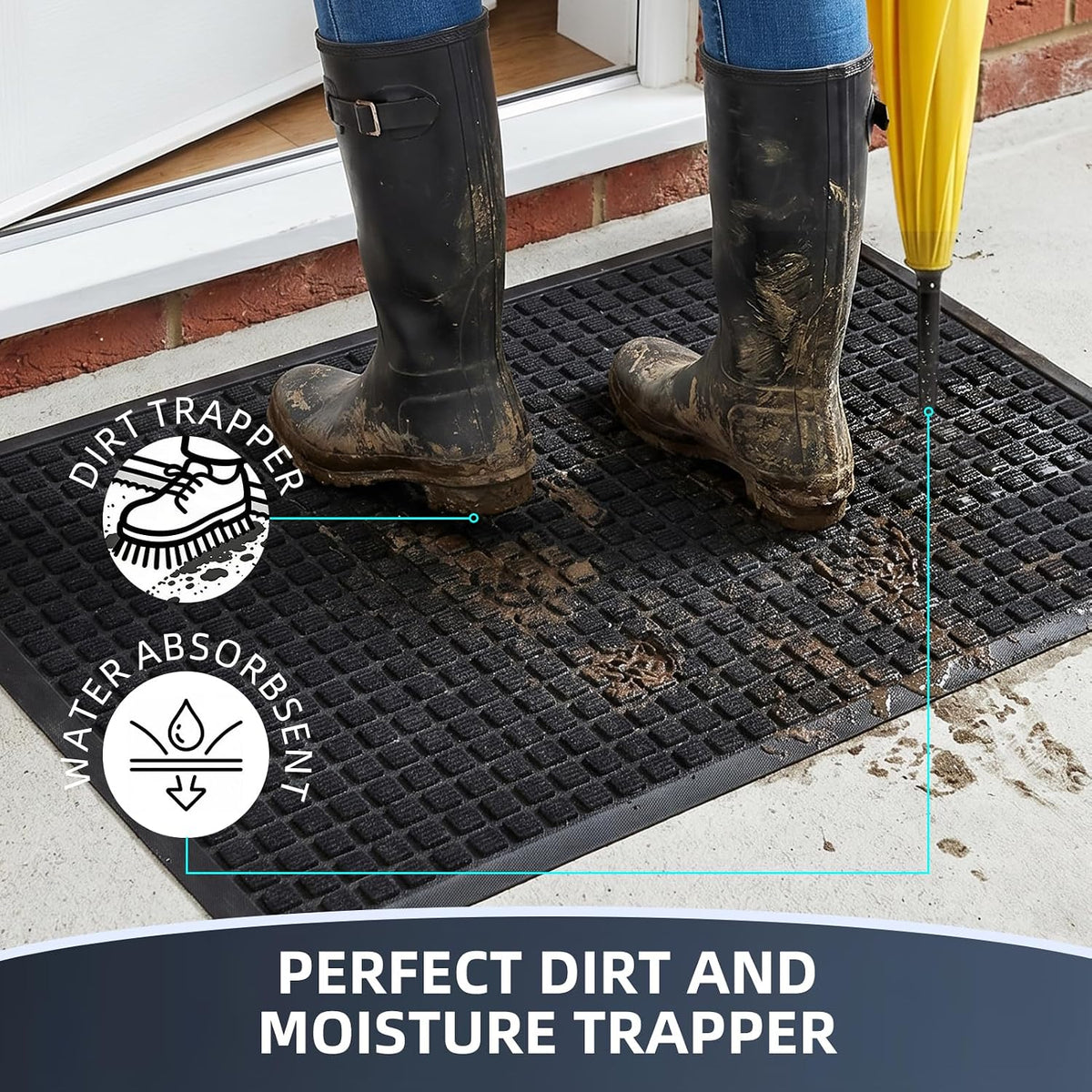 Heavy Duty Outdoor Doormat 29.5"x17"