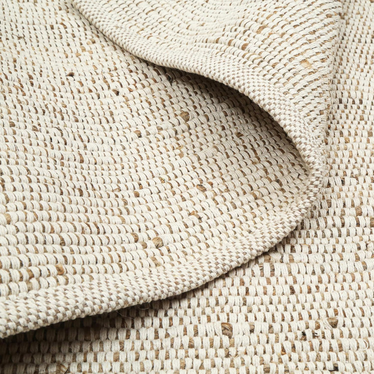 Natural Offwhite Cotton Jute Runner 2x6 ft