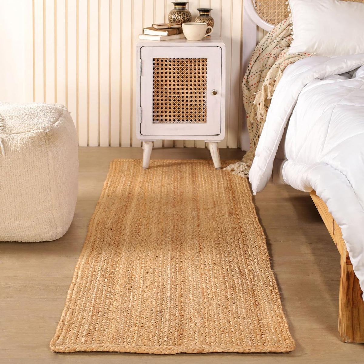 Braided Natural Jute Runner 2'x6' Farmhouse