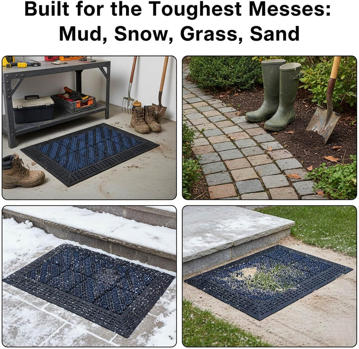Duty Boot Scraper Doormat 29.5"x17.5"