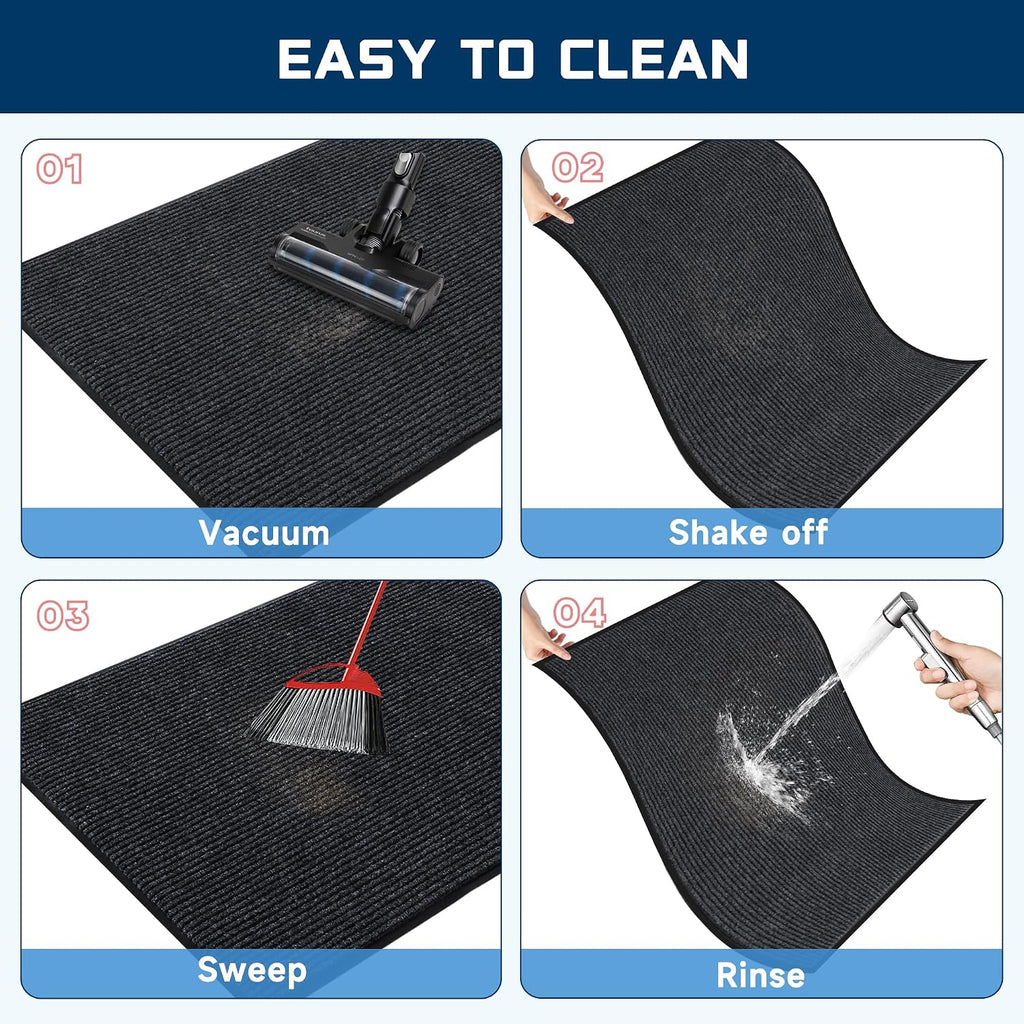 Heavy Duty Entrance Mat 4x2 Ft Non-Slip Waterproof