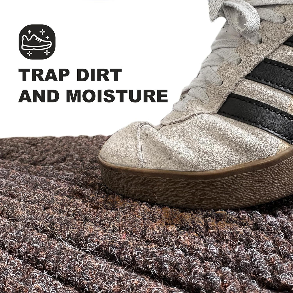 Brown Heavy Duty Door Mat 3x5 ft Non-Slip