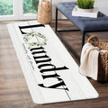 Soft Floral Laundry Rug 20"x47" Non Slip Washable