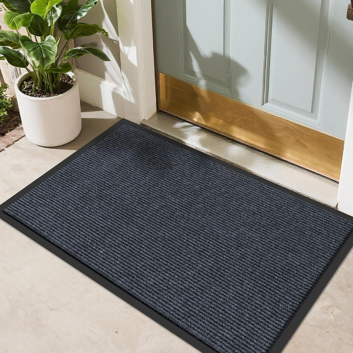 Heavy Duty Entrance Mat 4x2 Ft Non-Slip Waterproof