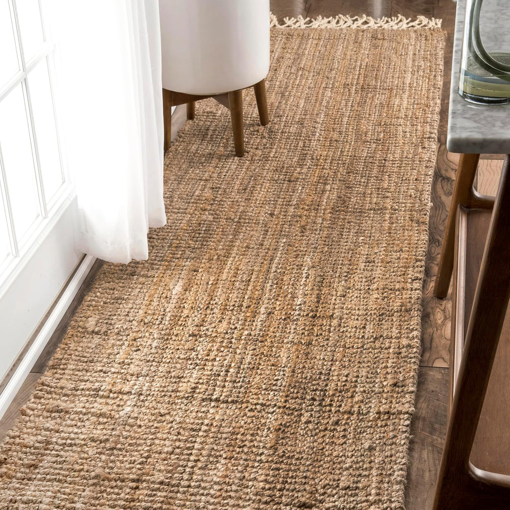 Natural Tasseled Jute Runner 2'6"x8'