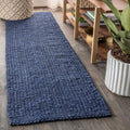 Navy Chunky Jute Runner 2x8