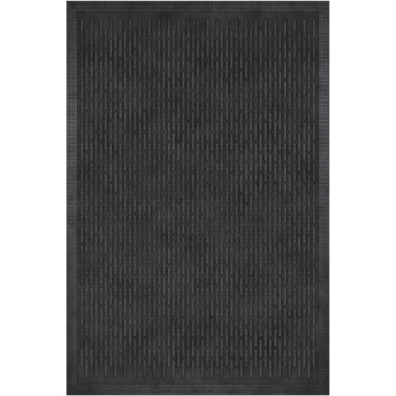 Black Rubber Doormat 24"x36" Non-Slip
